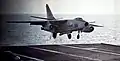 A VAQ-134 EKA-3B Skywarrior landing aboard USS&nbsp;Ranger, in 1969-1970