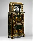 Drop-front secretaire (secrètaire à abattant); 1770–1775; painted and varnished oak, mahogany, purplewood and gilt-bronze mounts; 152.4 × 67.9 × 34&nbsp;cm; Metropolitan Museum of Art