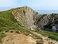East end of the Lulworth Crumple at Stair Hole