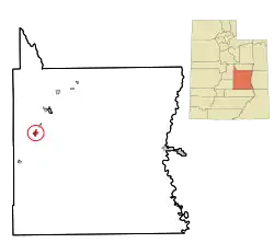 Location within Emery County and the State of Utah