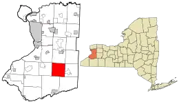 Location in Erie County and the state of New York