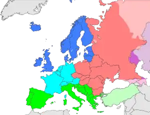UN geoscheme for Europe Eastern Europe Northern Europe Southern Europe Western Europe