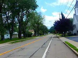 NY&nbsp;249 east through the center of Farnham