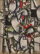 Fernand Léger, 1912–13, Nude Model in the Studio (Le modèle nu dans l'atelier), oil on burlap, 128.6 x 95.9&nbsp;cm, Solomon R. Guggenheim Museum, New York