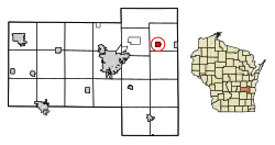 Location of Mount Calvary in Fond du Lac County, Wisconsin.