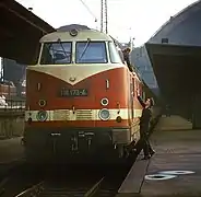 118&nbsp;173-4 in Dresden Hauptbahnhof, 1972