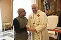 Fr. Cedric Prakash with Pope Francis in Vatican on 7th December 2019.