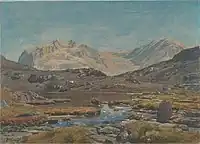 Mountain Stream, watercolour (c1865).