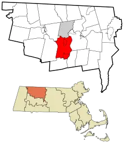 Location in Franklin County in Massachusetts