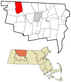 Location in Franklin County in Massachusetts