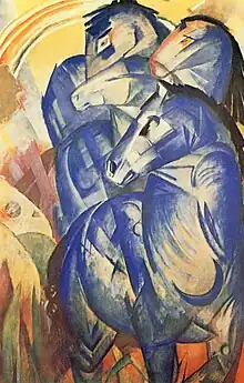 Der Turm der blauen Pferde,The Tower of Blue Horses (1913),missing since 1945
