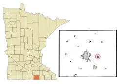 Location of Hayward, Minnesota