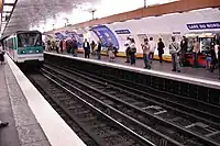 MF 67 rolling stock on Line 5 at Gare du Nord