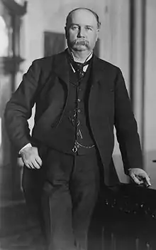 a three-quarter length portrait of Garret Augustus Hobart