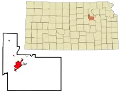 Location within Geary County and Kansas