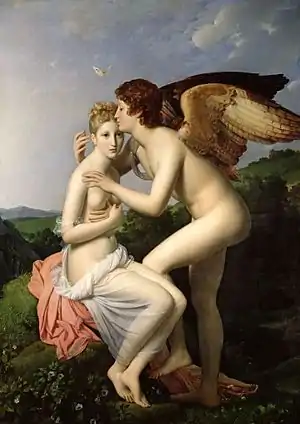 Cupid and Psyche; by François Gérard; 1798; oil on canvas; 186 x 132 cm; Louvre