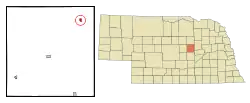 Location of Spalding, Nebraska