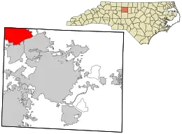 Location in Guilford County, Rockingham County and the state of North Carolina.