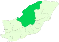 Location of Gonbad-e Kavus County in&nbsp;Golestan&nbsp;province