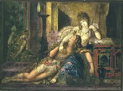 Samson and Delilah (1882), 15.8 x.21.3&nbsp;cm, Louvre