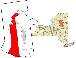 Location in Hamilton County and the state of New York