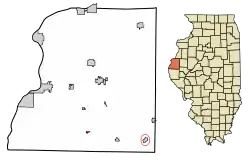 Location of West Point in Hancock County, Illinois.