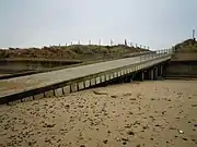 The access slope down to the beach at Cart Gap.