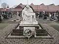 Pietà statue on the cemetery