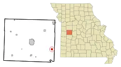 Location of Tightwad, Missouri
