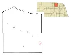 Location of Ewing, Nebraska
