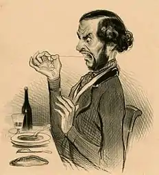 Hey! Waitress, I prefer my soup bald! (1840), lithograph, page 34 x 27&nbsp;cm. Boston Public Library