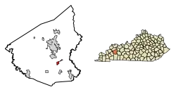 Location of Mortons Gap in Hopkins County, Kentucky.