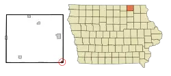 Location of Protivin, Iowa