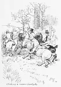 Choking a narrow hand gate