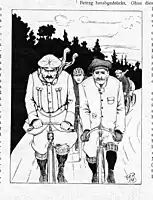 Illustration by Frank C. Papé in "Radlerin und Radler" magazine. (1898).