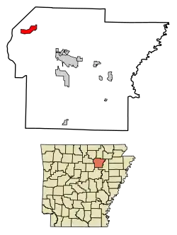 Location of Cushman in Independence County, Arkansas.
