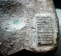 Inscribed door-socket from the Temple of Šuda at Tell Abu Sheeja, Iraq. Ur III period, 21 century BCE. Iraq Museum.