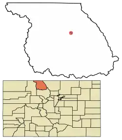 Location of Walden in Jackson County, Colorado.