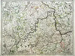 Virneburg visible in a map from 1696. (A.-H. Jaillot)