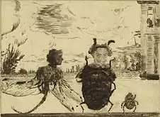 Peculiar Insects (1888) drypoint, 11.9 x 15.9&nbsp;cm., Royal Library of Belgium, Brussels
