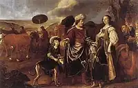 Allegory of Cornelis de Graeff as leader of his people: Cornelis de Graeff as Isaac with his wife Catharina Hooft as Rebecca with their sons Pieter and Jacob de Graeff as Jacob and Esau (1652)