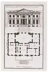 Facade and floor plan