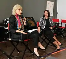  Julia Cumming interviewing Alexandria Ocasio-Cortez, New York Democratic Candidate for Congress (NY-14), at her "Anger Can Be Power" event at the Brooklyn Expo Center in Greenpoint, a part of BUST Magazine's "School for Creative Living", December 10th, 2017.