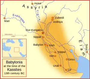 The Babylonian Empire under the Kassites, c. 13th century BC.