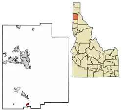 Location in Kootenai County, Idaho