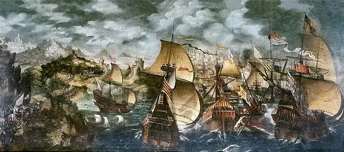 The Battle of Gravelines, 8 August 1558,[better&nbsp;source&nbsp;needed] by Nicholas Hilliard