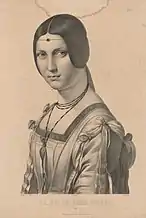 La Belle Ferronière of Leonardo da Vinci (1830s)