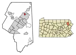 Location of Jermyn in Lackawanna County, Pennsylvania