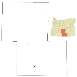 Location in Lake County and Oregon