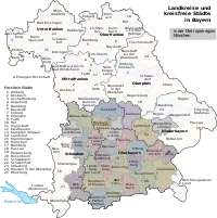 location of the Munich Metropolitan Region in Bavaria